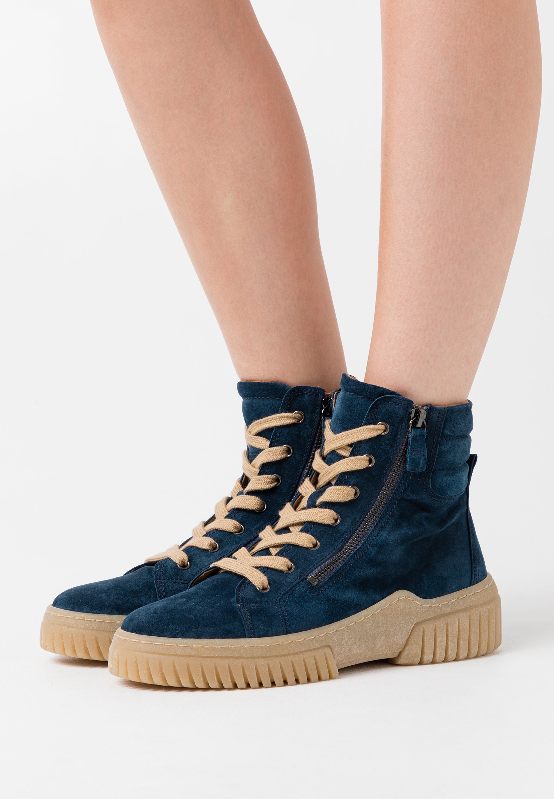 Gabor Enkellaarsjes met plateauzool - topas/Blauw - Zalando.nl