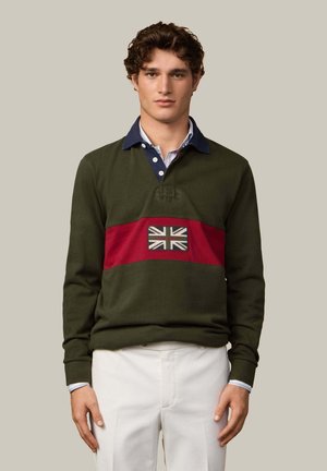 HERITAGE PEAKS RUGBY - Poloshirt - forest green