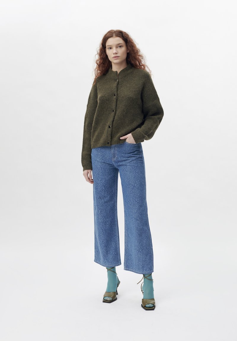 Gestuz ALPHA CARDIGAN - Kardigan - dark olive mélange