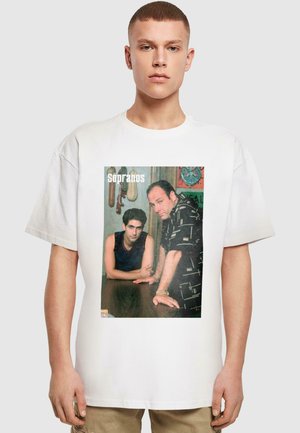 THE SOPRANOS - TONY & CHRISTOPHER HEAVY  - T-Shirt print - white