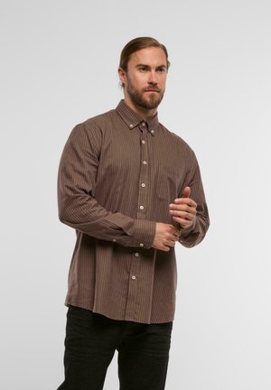 STRIPE - Hemd - dark chocolate