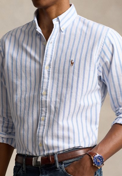 Polo Ralph Lauren STRIPED OXFORD SHIRT - Cămașă - white/blue