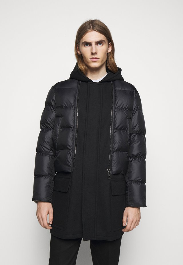 HYBRID PUFFER DUFFLE COAT - Talvitakki - black