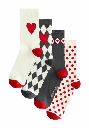 4 PACK - Zoknik - black white spot and harlequin