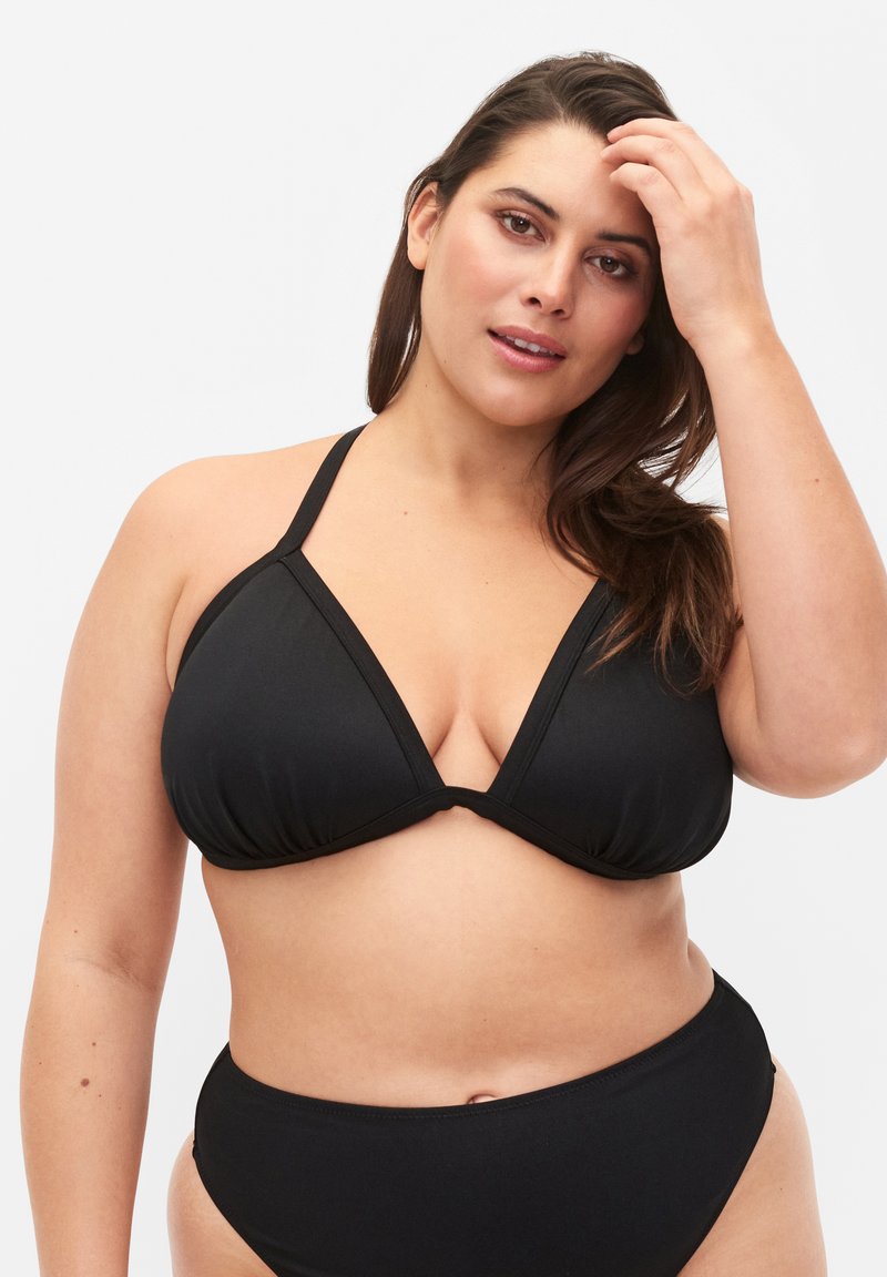 Zizzi - EINFARBIGER - Bikiniöverdel - black, Förstora