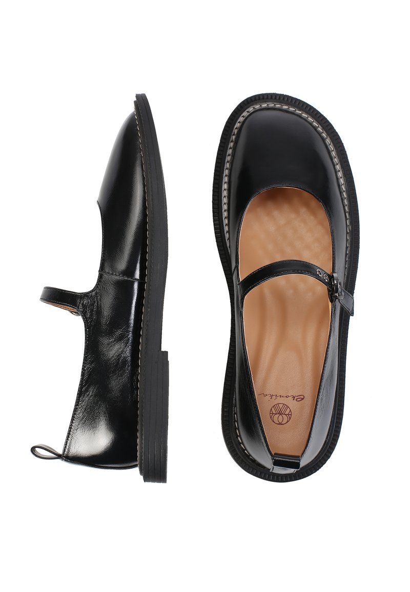 Damen Klassische Ballerinas | Ekonika Riemchenballerina black/schwarz - MA11648 Damen Klassische Ballerinas | Ekonika Riemchenballerina black/schwarz - MA11648