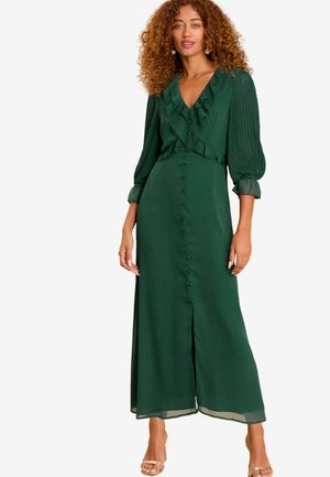 Love & Roses PLEATED RUFFLE REGULAR FIT - Maxikleid - green