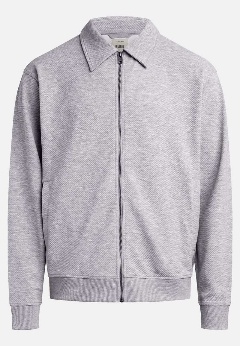 Redefined Rebel Sweater met rits lichtgrijs gemêleerd Redefined Rebel Sweater met rits lichtgrijs gemêleerd