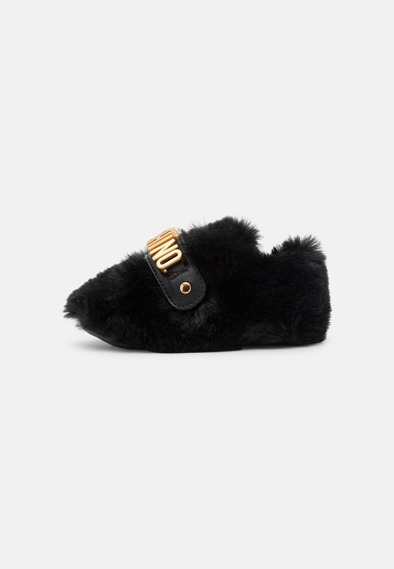 MOSCHINO NEWBORN LETTERING LOGO - První boty - black