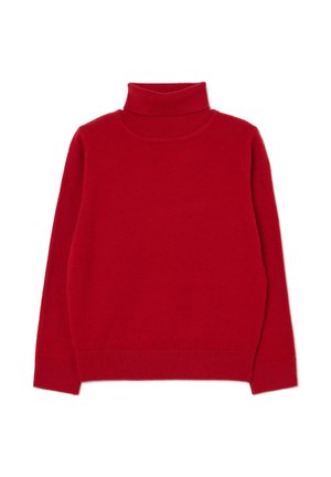 REGULAR FIT TURTLENECK - Strickpullover - cherry red
