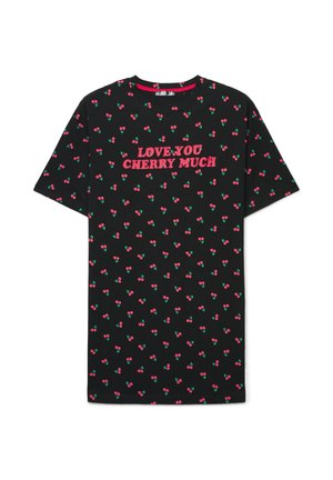 Terranova, CON FRUTTA E SCRITTA - T-shirt con stampa - var nero
