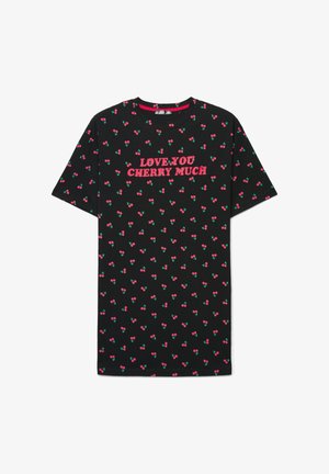 Terranova, CON FRUTTA E SCRITTA - T-shirt con stampa - var nero