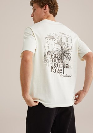 WE Fashion Print T-shirt - Ecru