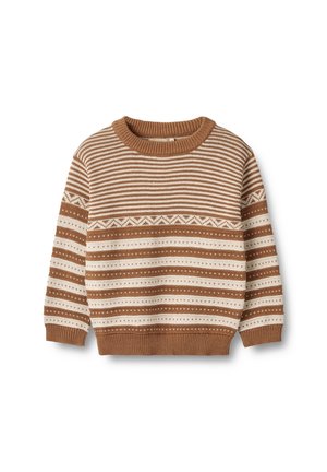 Striktrøje - light brown