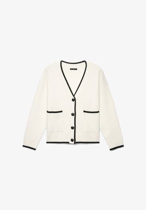 Calliope, MAGLIA TINTA UNITA - Cardigan - bianco lana