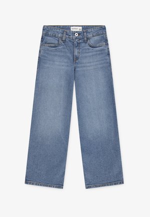 Abercrombie & Fitch HIGH RISE WIDE LEG - Straight leg jeans - cabin blues