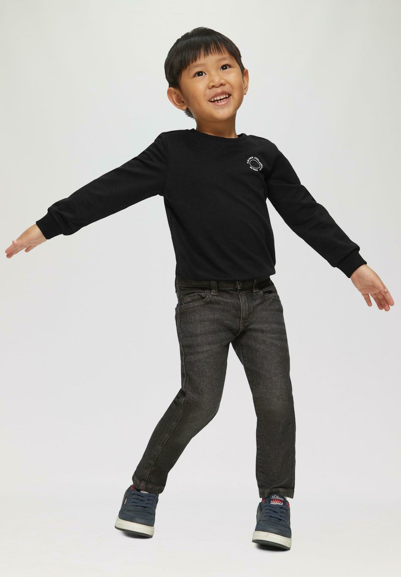 s.Oliver MIT BÜNDCHEN UND KLEINEM DETAIL - Sweater - schwarz