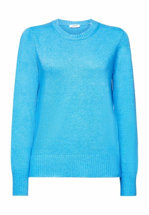 MIT RUNDHALSAUSSCHNITT - Striktrøje - blue