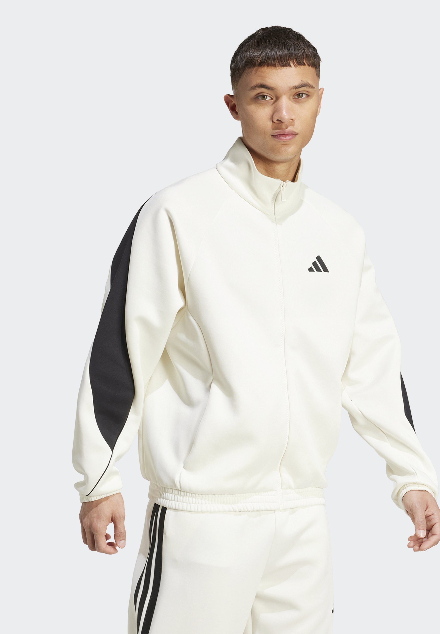 adidas Sportswear STADIUM - Zip-up sweatshirt - off white