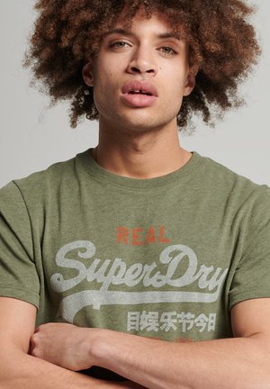 VINTAGE CLASSIC - T-shirt imprimé - thrift olive marl