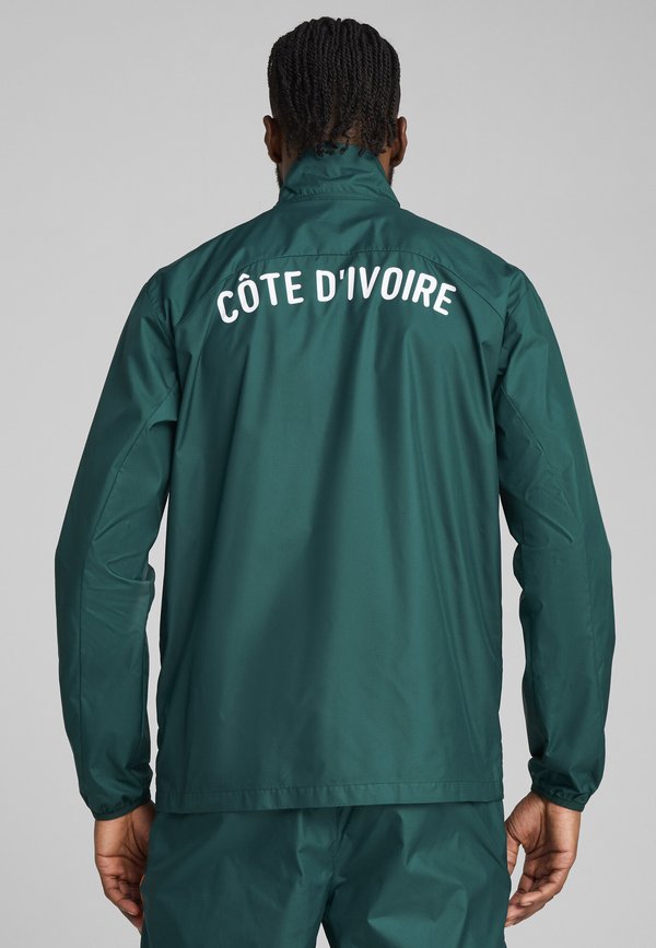 IVORY COAST FIF PREMATCH WOVEN JACKET - National team wear - dark myrtle rickie orange