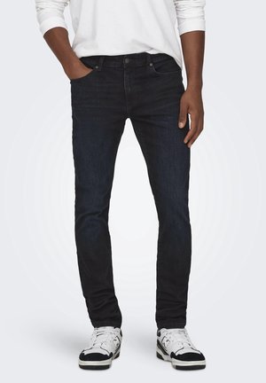 Vaqueros slim fit - blue-black denim