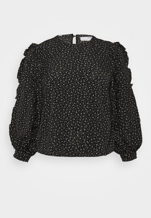 SLFJONNA RUFFLE - Blusa - black
