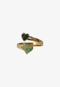 Niet geselecteerd, gold tone and green