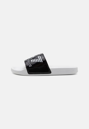 UNISEX - Pool slides - black/white