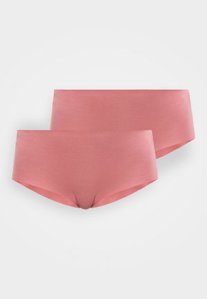WOMEN INVISIBLE MINI SHORTS 2 PACK - Dámske boxerky - dusty pink