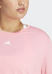 adidas Performance AEROREADY ESSENTIALS - STRIPES - Spordi T-särk - bliss pink/white