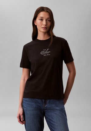 Calvin Klein Jeans SEASONAL GRAPHIC SLIM TEE - T-shirts med print - black
