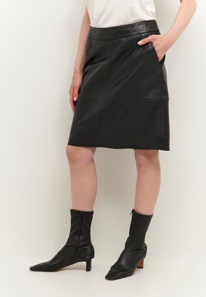 BERTA SKIRT - A-linjainen hame - black