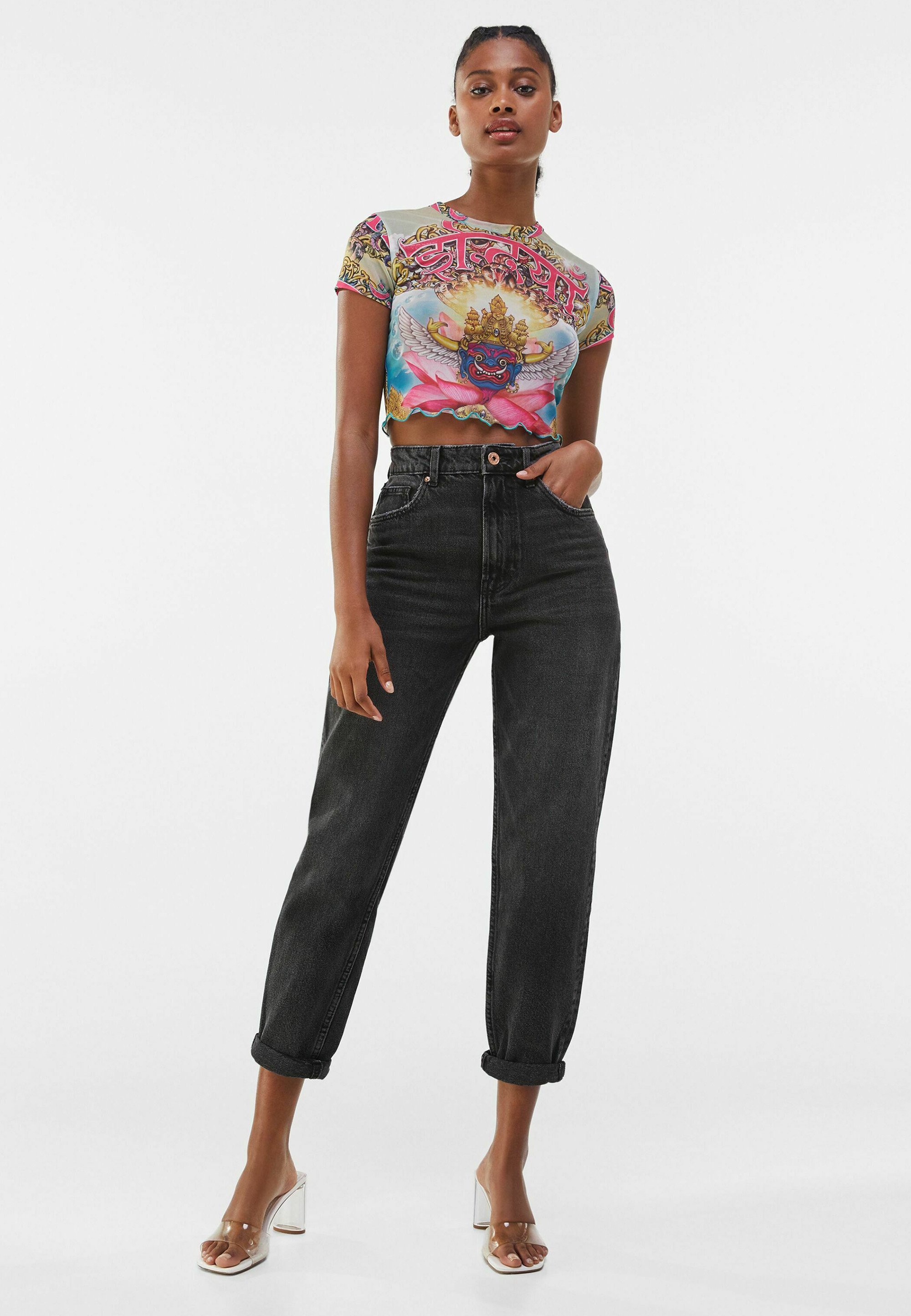 Bershka Relaxed fit jeans - dark grey - Zalando.de