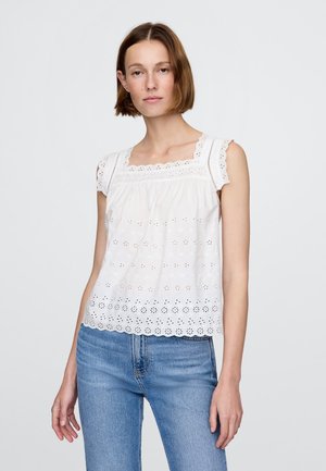 GAP GAP X DOEN SLEEVLESS EYELET TOP - Topper - new off white
