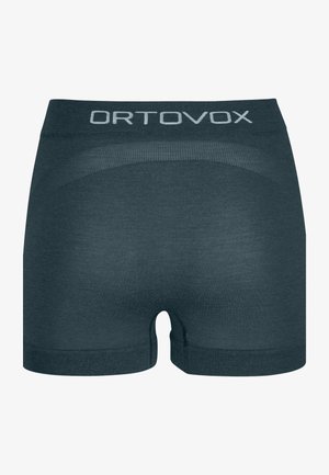 Men's boxer shorts in dark gray, made of soft fabric. Features a wide elastic waistband with the brand logo. Includes a seamless design and slight stretch.