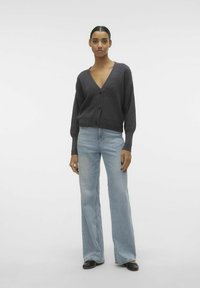 Vero Moda VMLEA V NECK CUFF - Gilet - ombre blue