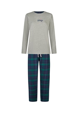 CHRISTMAS SET GIFTBOX - Pyjama - grey/green checkered flannel