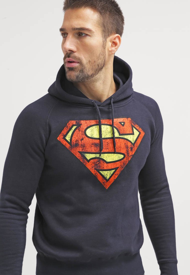 LOGOSHIRT SUPERMAN - Hoodie - navy/dark blue - Zalando.co.uk