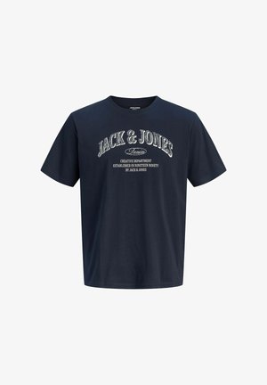Jack & Jones, JJEDENVER LOGO TEE SS O-NECK SN PLS - Tričko s potlačou - navy blazer