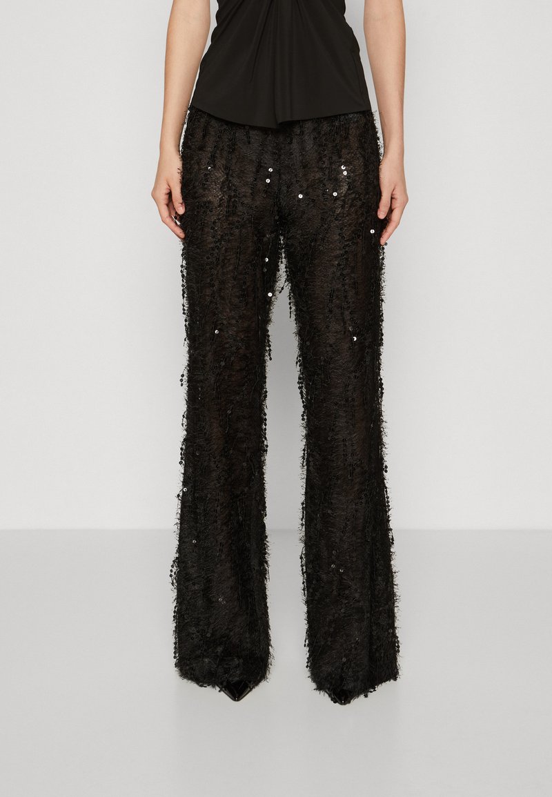 DAY Birger et Mikkelsen - KAYSA SPARKLING TEXTURE - Pantalones - black, Ampliar