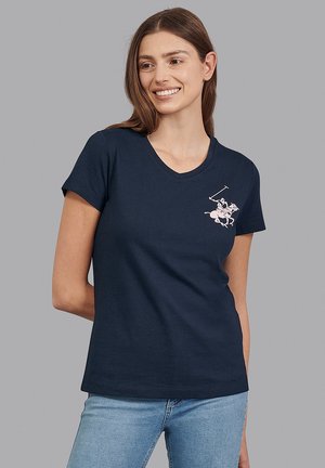 T-shirt med print - navy