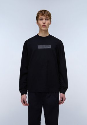 Napapijri BOX LOGO - Bluză cu mânecă lungă - black beauty