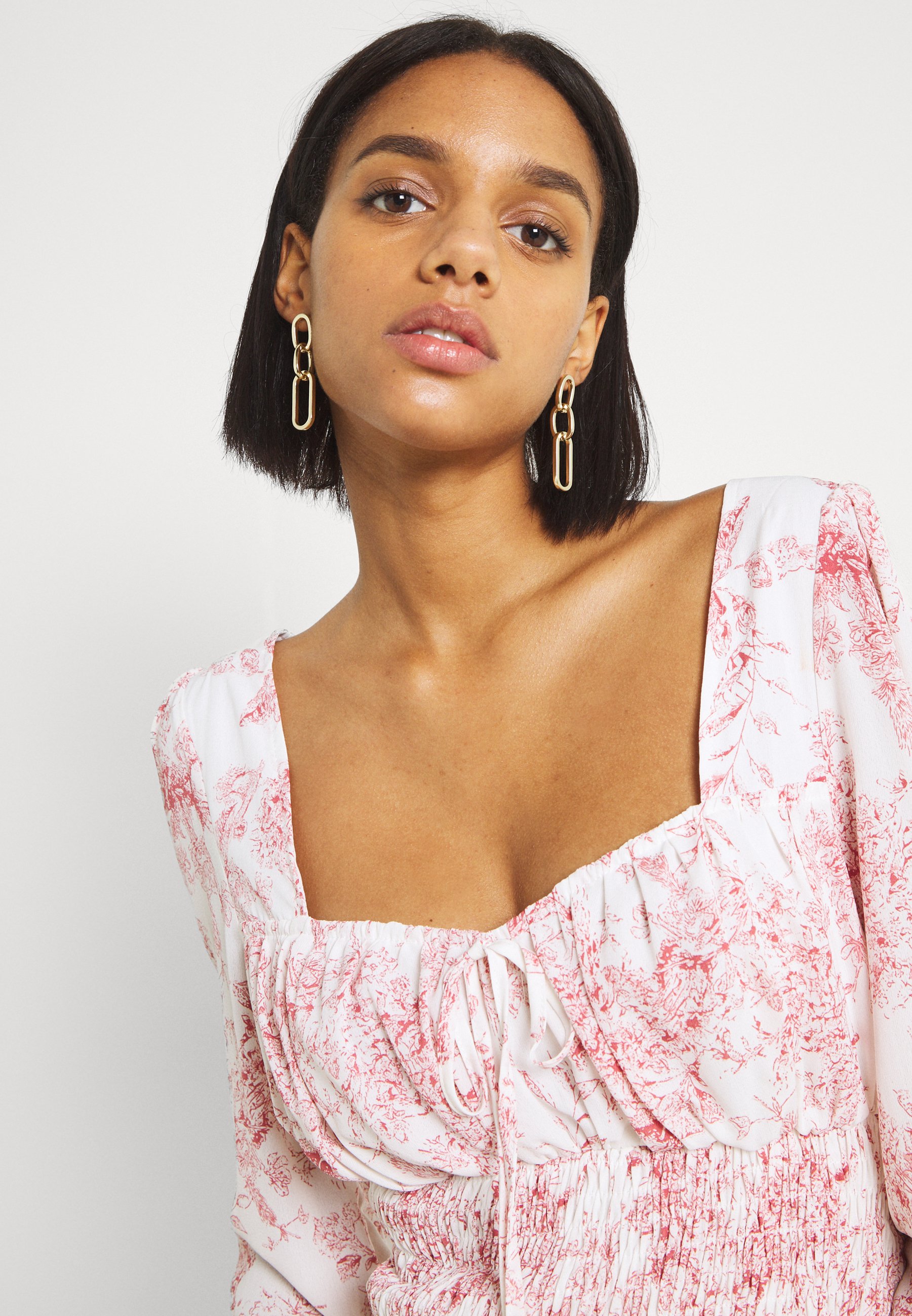 Missguided MILKMAID SHIRRED MINI PORCEL 