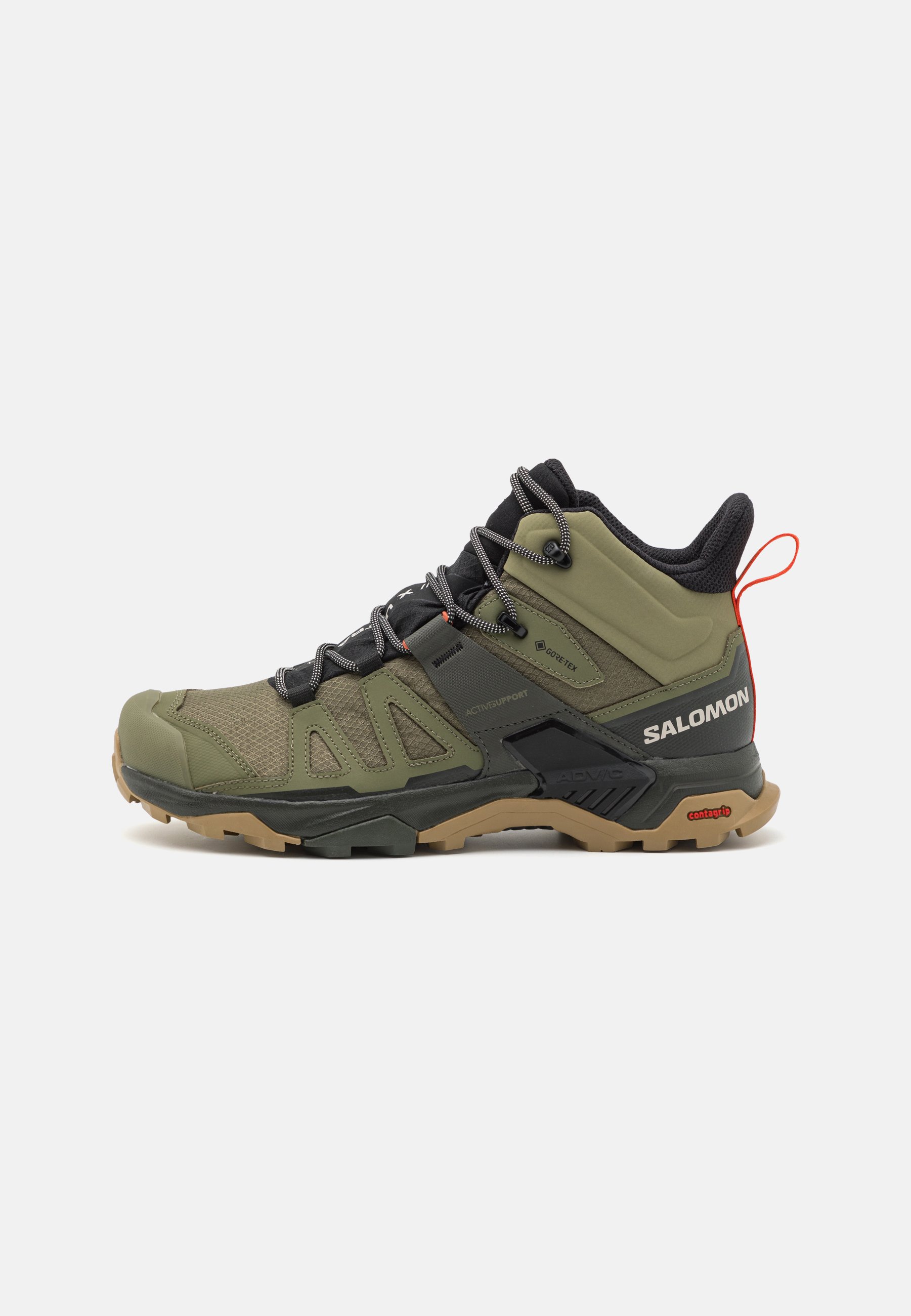 Salomon X ULTRA 4 MID GORE TEX - Hiking shoes - deep lichen green 