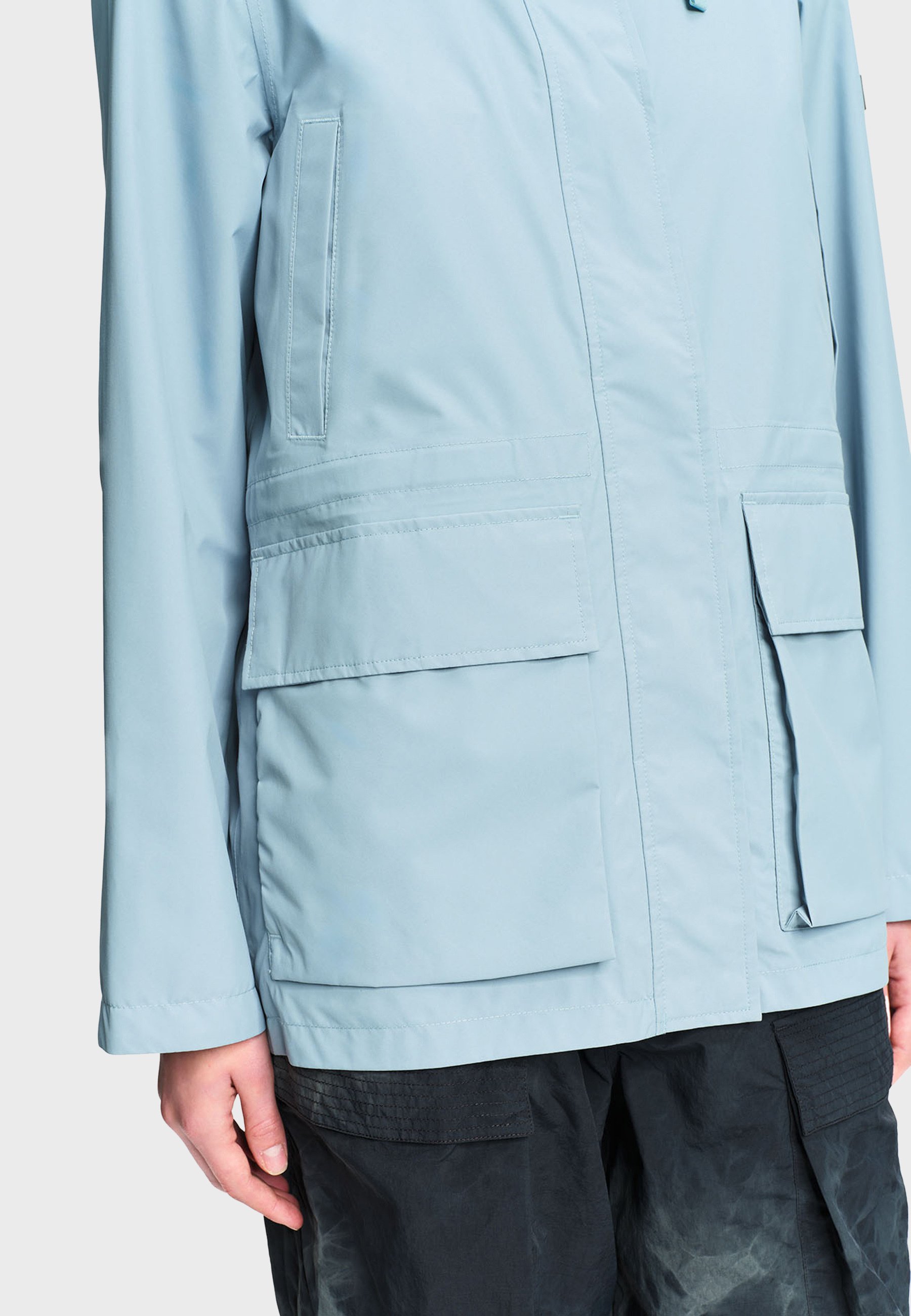 ジャケット・アウター aigle check shell jacket sky light blue Aigle Parka - smokey blue/blue - Zalando.ie