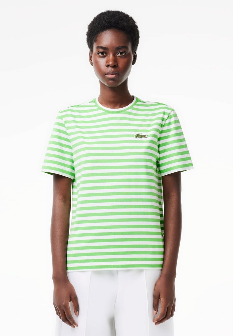 Lacoste T-shirt con stampa - blanc   vert irg