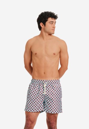 Shorts da mare - burgundy light blue graphic print