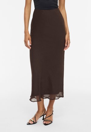 VILA, VIFALIA ANKLE SKIRT - Gonna a campana - coffee bean