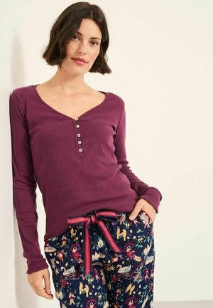 REGULAR FIT HENLEY - Nachtwäsche Shirt - purple
